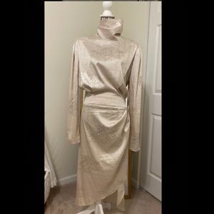 Vintage 1940s glamorous champagne party dress